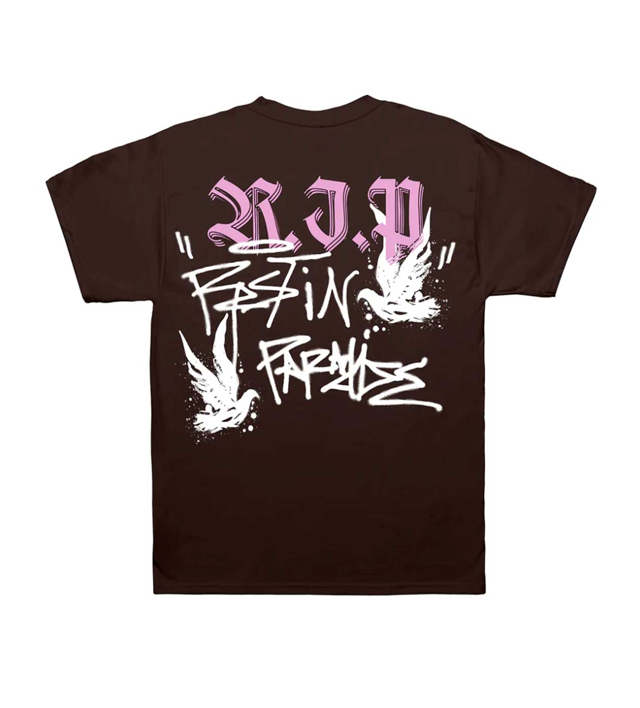 Revenge Graffiti Dove Tee Chocolate Brown