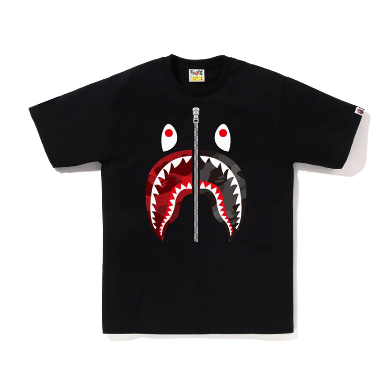 BAPE Color Camo Shark Tee Red/Black