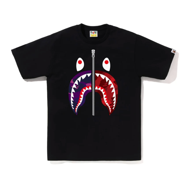 BAPE Color Camo Shark Tee Purple/Red