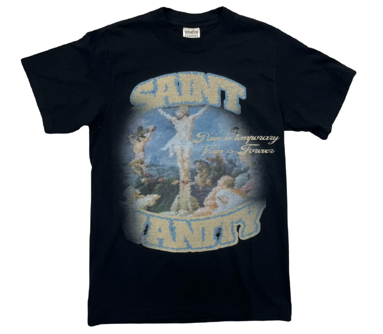 Saint Vanity Blurry Cross Tee Black