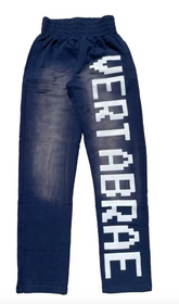 Vertabrae Sweatpants Faded Navy/White