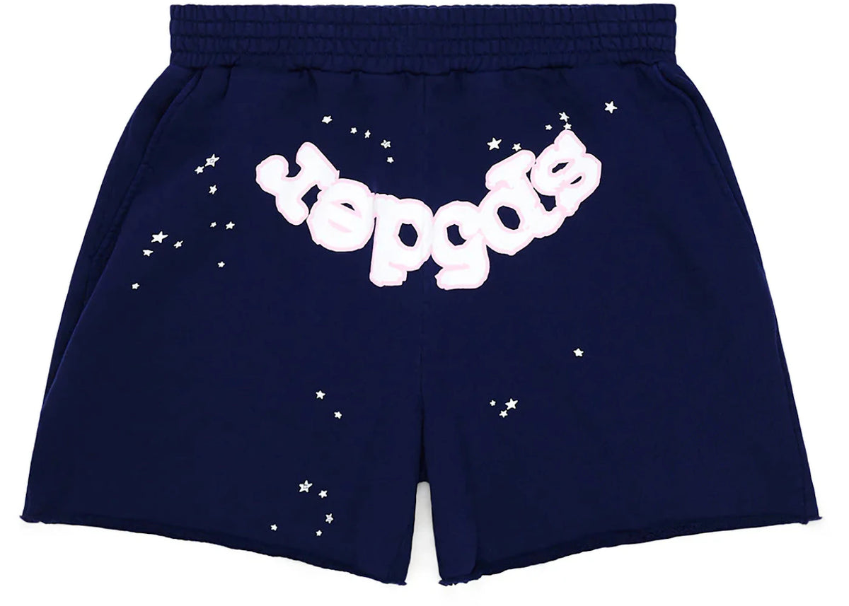 Sp5der OG Web Logo Sweat Short Navy