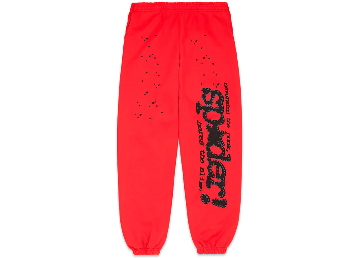 Sp5der P*NK V2 Sweatpants Red