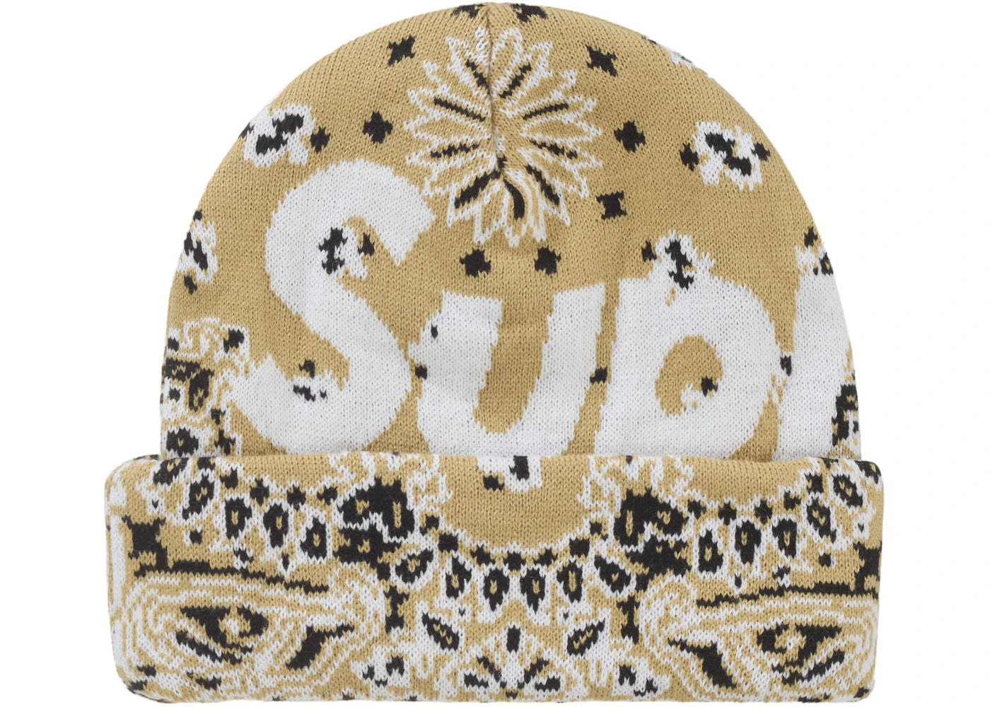 Supreme Bandana Logo Beanie Beige