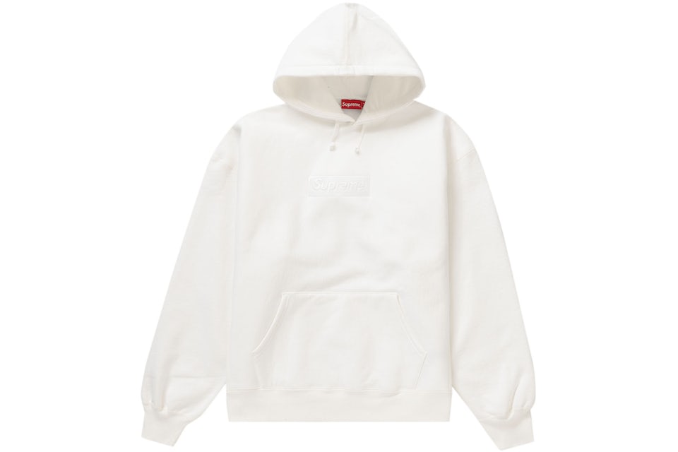 Supreme Box Logo White Hooded Sweatshirt (FW23)