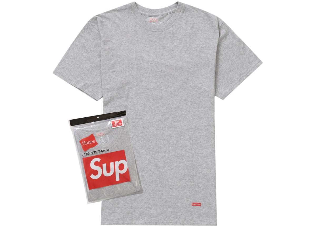 Supreme Hanes Tagless Tees (2 Pack) Heather Grey