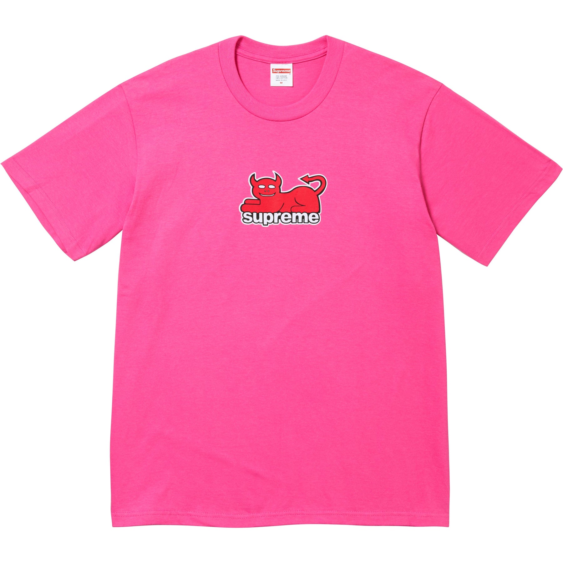 Supreme Toy Machine Devil Cat Tee Fuchsia