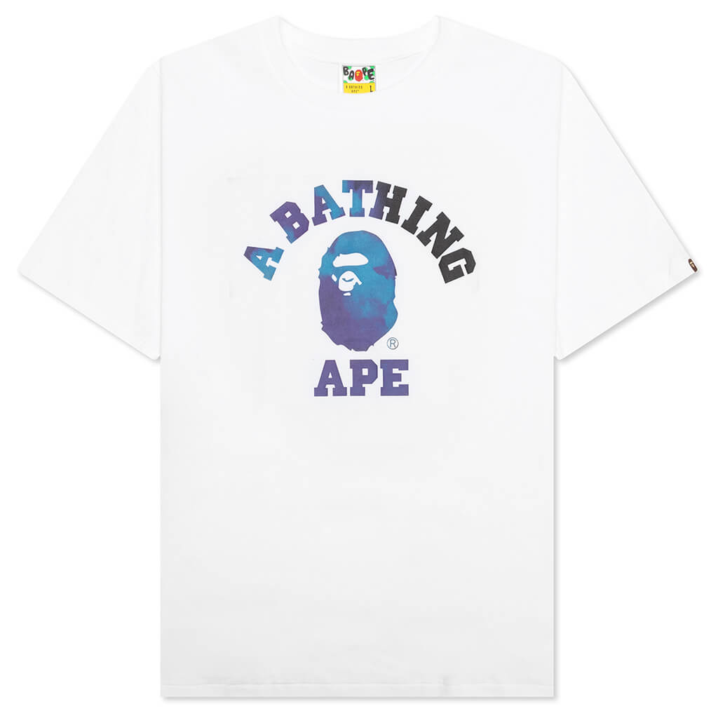 BAPE Tie Dye College Tee White/Black