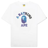 BAPE Tie Dye College Tee White/Black