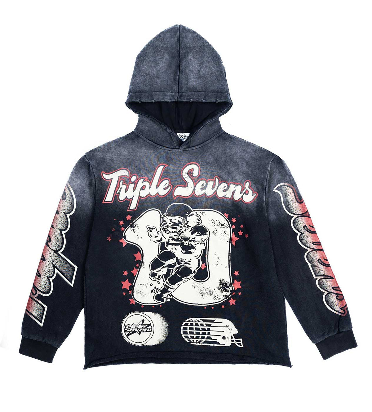 Triple Sevens All Star Hoodie Vintage Black