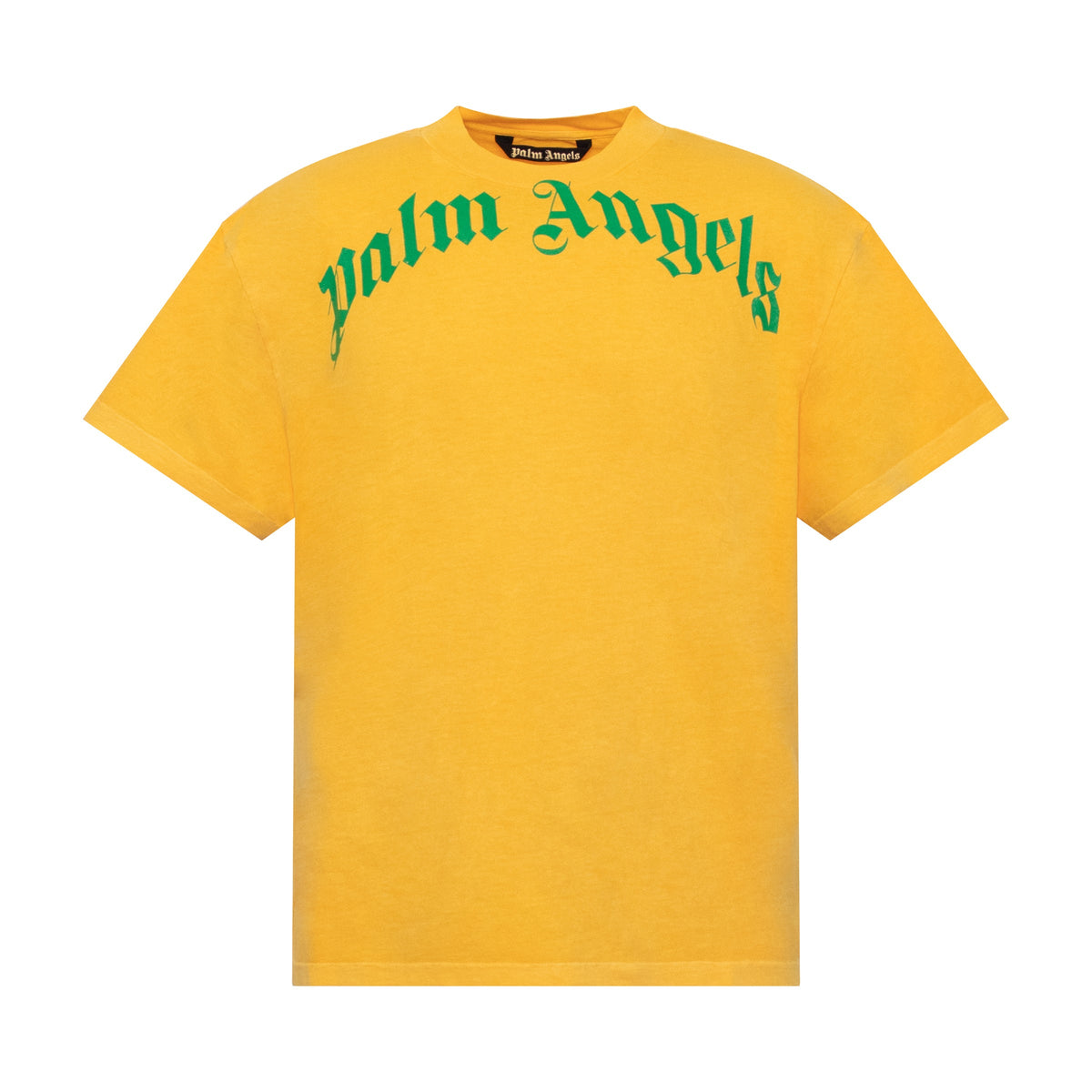 Palm Angels Vintage Wash Curved Logo Yellow/Green