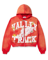 Vale Red Garden Zip Up Hoodie