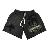 Vertabrae Double Emblem Sweatshorts Black