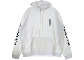 Chrome Hearts Vertical Logo Hoodie White