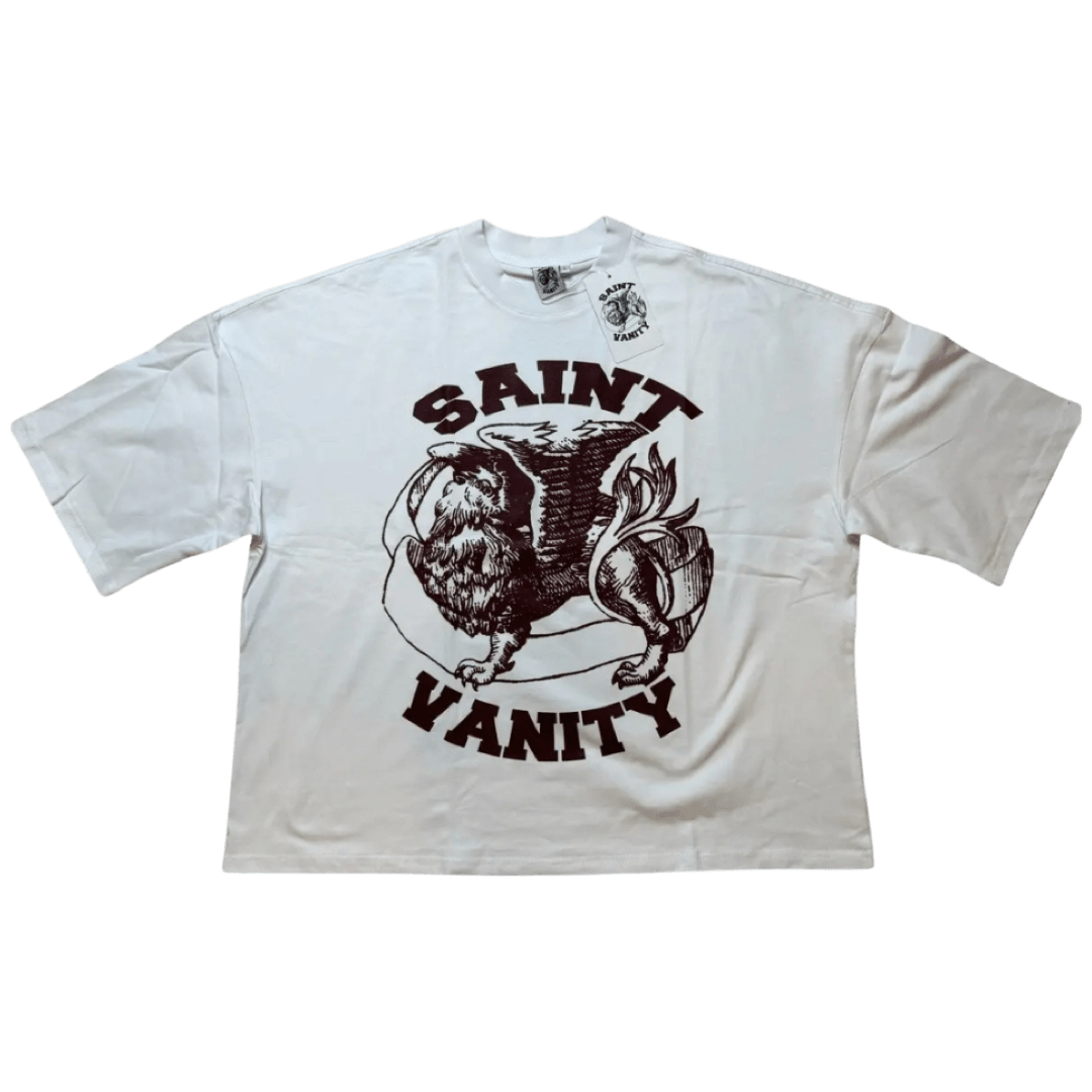 Saint Vanity Griffin Tee White Brown
