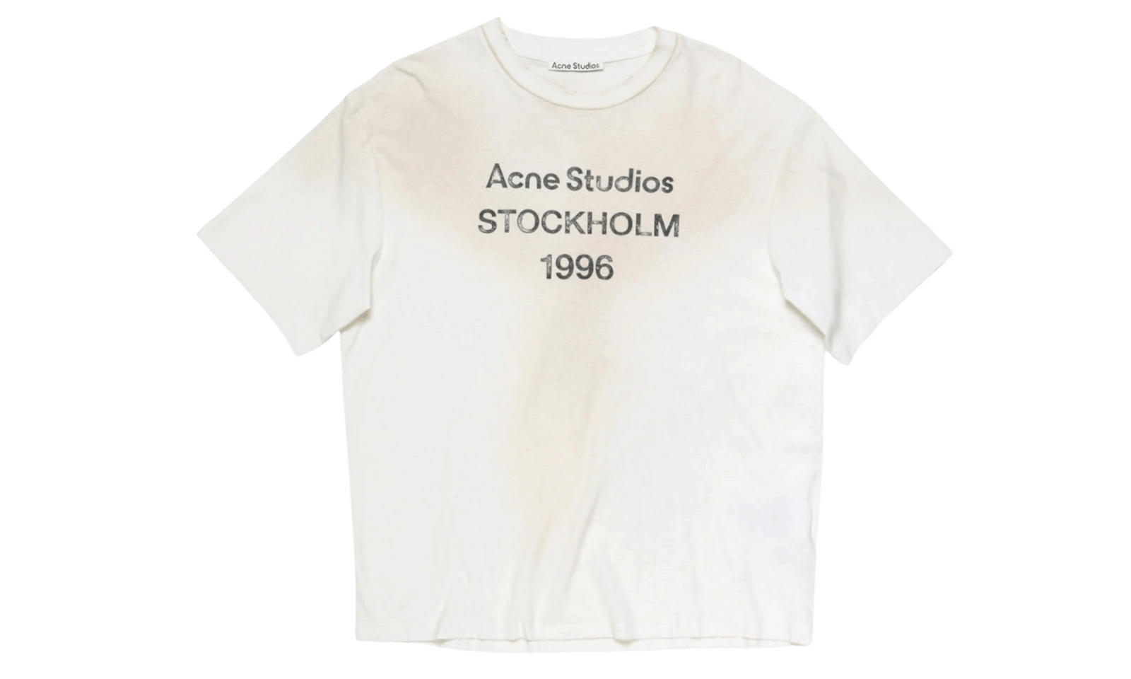 Acne Studios Sprayed Logo T-Shirt Dusty White