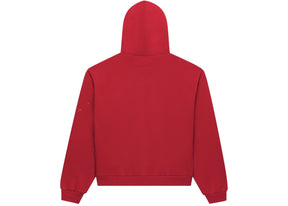 Sp5der Angel Number Zip Hoodie Merlot