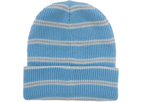 Supreme Metallic Stripe Beanie Light Blue