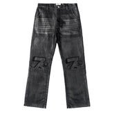 Triple Sevens LOGO LEATHER PANTS (BLACK)