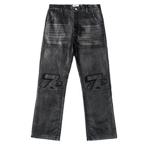 Triple Sevens LOGO LEATHER PANTS (BLACK)