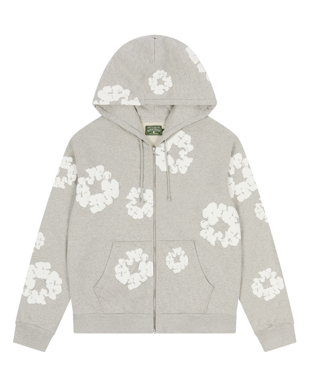 Denim Tears Cotton Wreath Zip Hoodie Grey