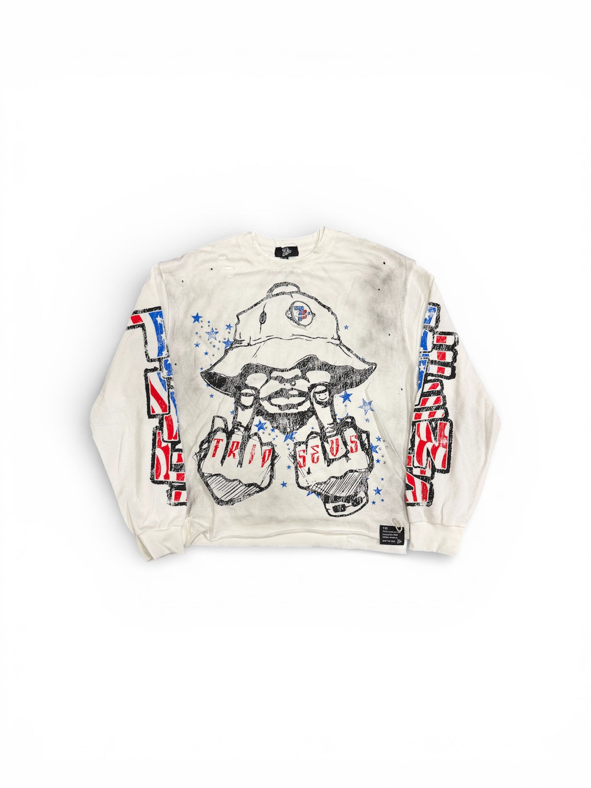 Triple Sevens Trade War L/S Tee White