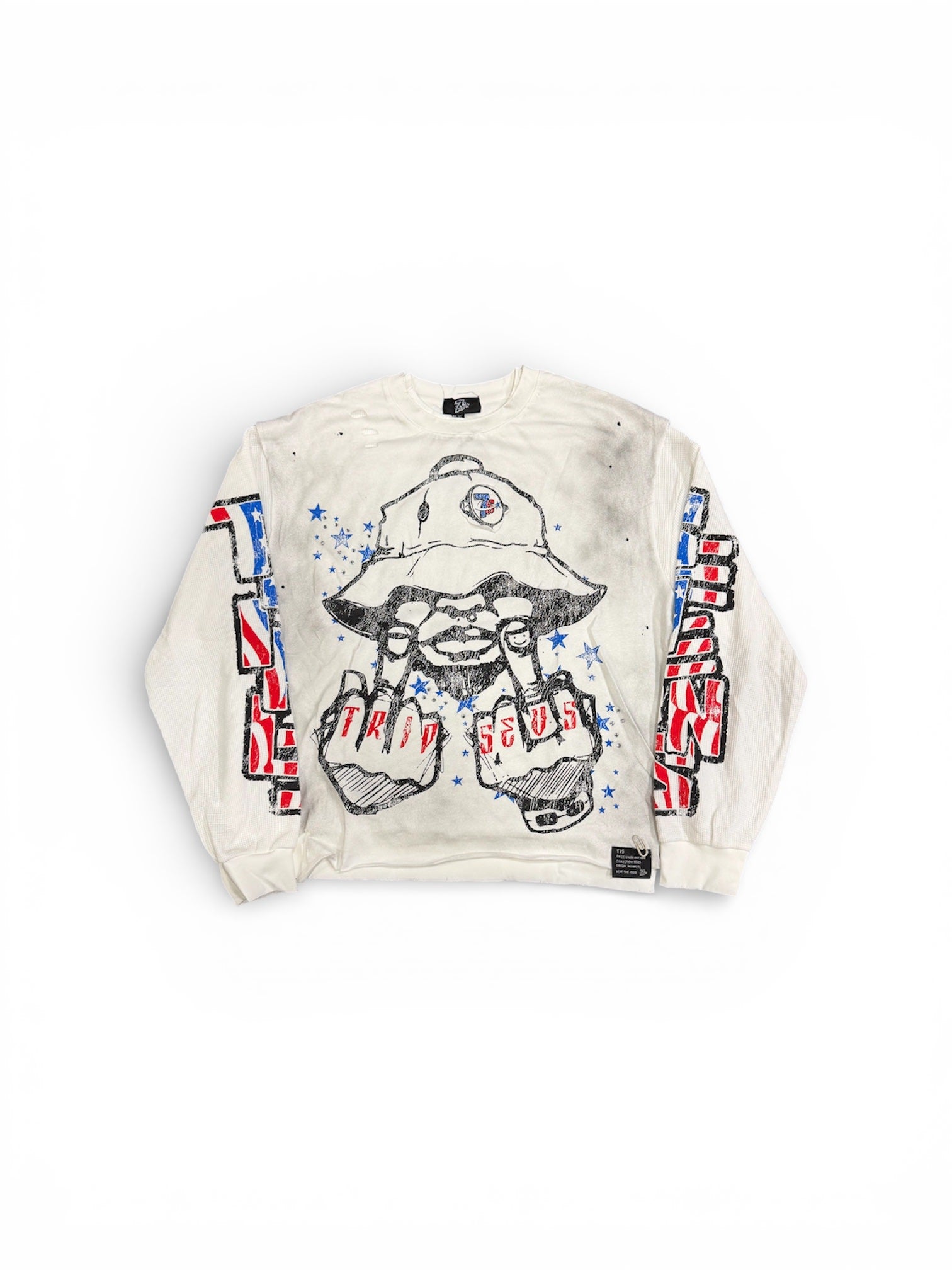 Triple Sevens Trade War L/S Tee White