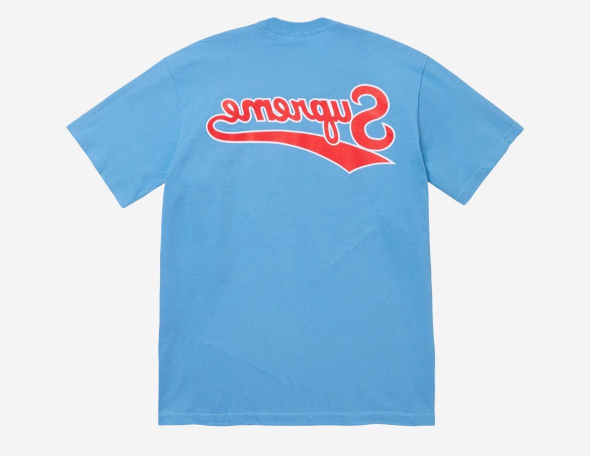 Supreme Backwards Tee Baby Blue