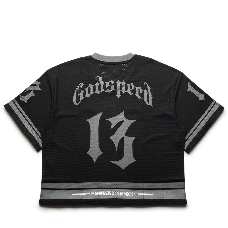 Godspeed First Down Jersey Tee Black Grey
