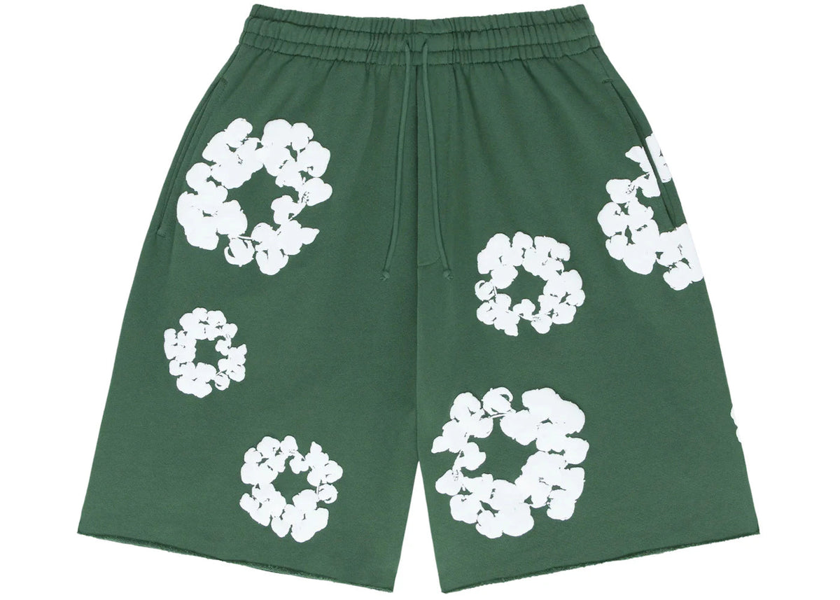 Denim Tears The Cotton Wreath Shorts 'Green'