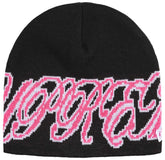 Supreme New Era Cursive Beanie Black