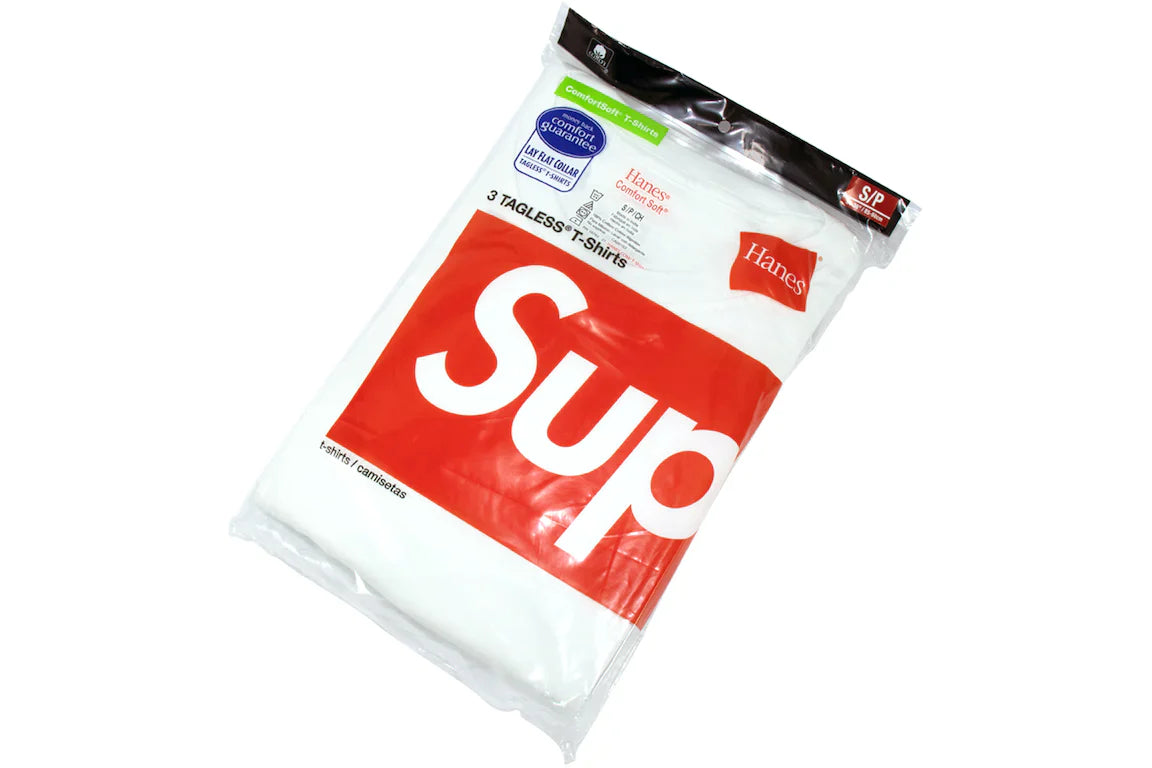 Supreme Hanes Tagless Tees (3 Pack) White