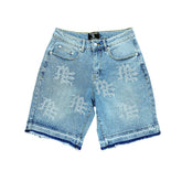 Mixed Emotions 'ME' Rhinestone Denim Shorts