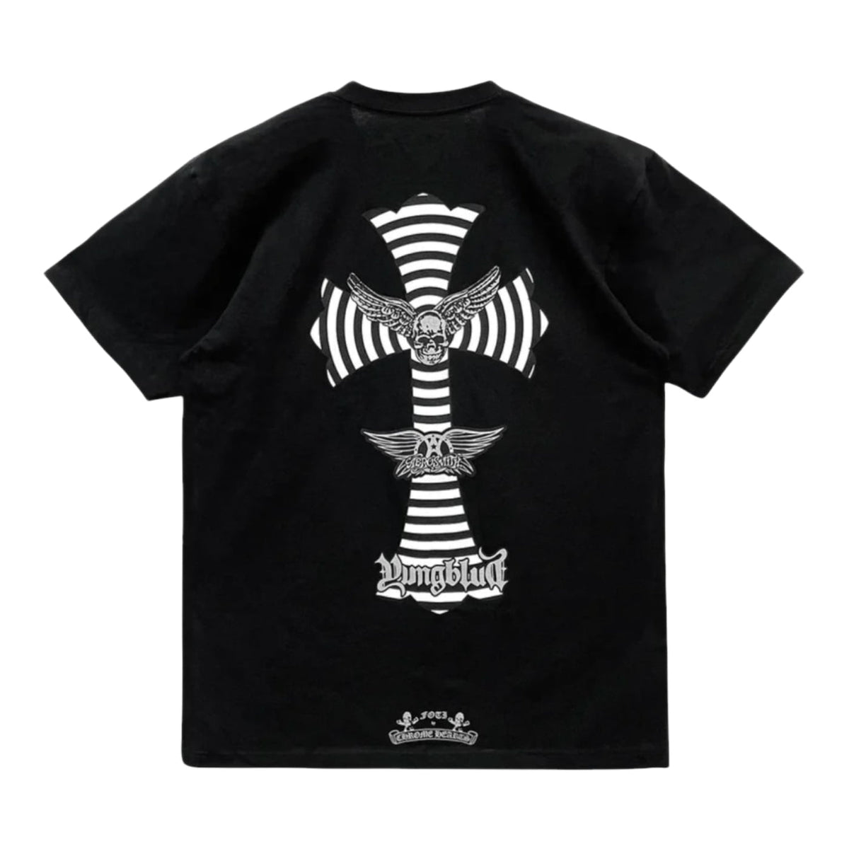 Chrome Hearts Foti Aerosmith Yungblood Cross Pocket T-shirt Black