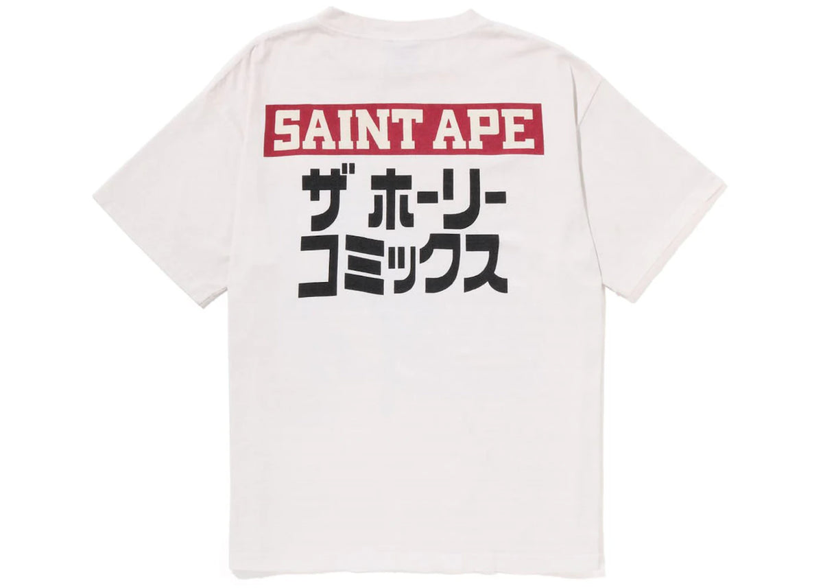BAPE x Saint Mxxxxxx Squadron Tee Vintage White