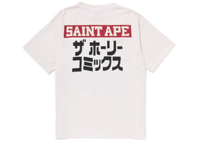 BAPE x Saint Mxxxxxx Squadron Tee Vintage White