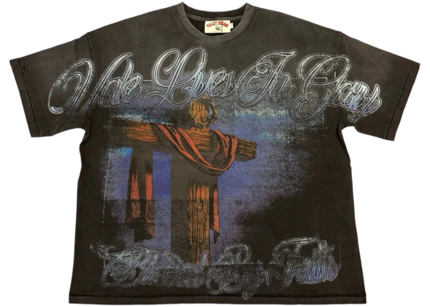 Vale Forever Lives In Glory Blessed By Faith Tee Black