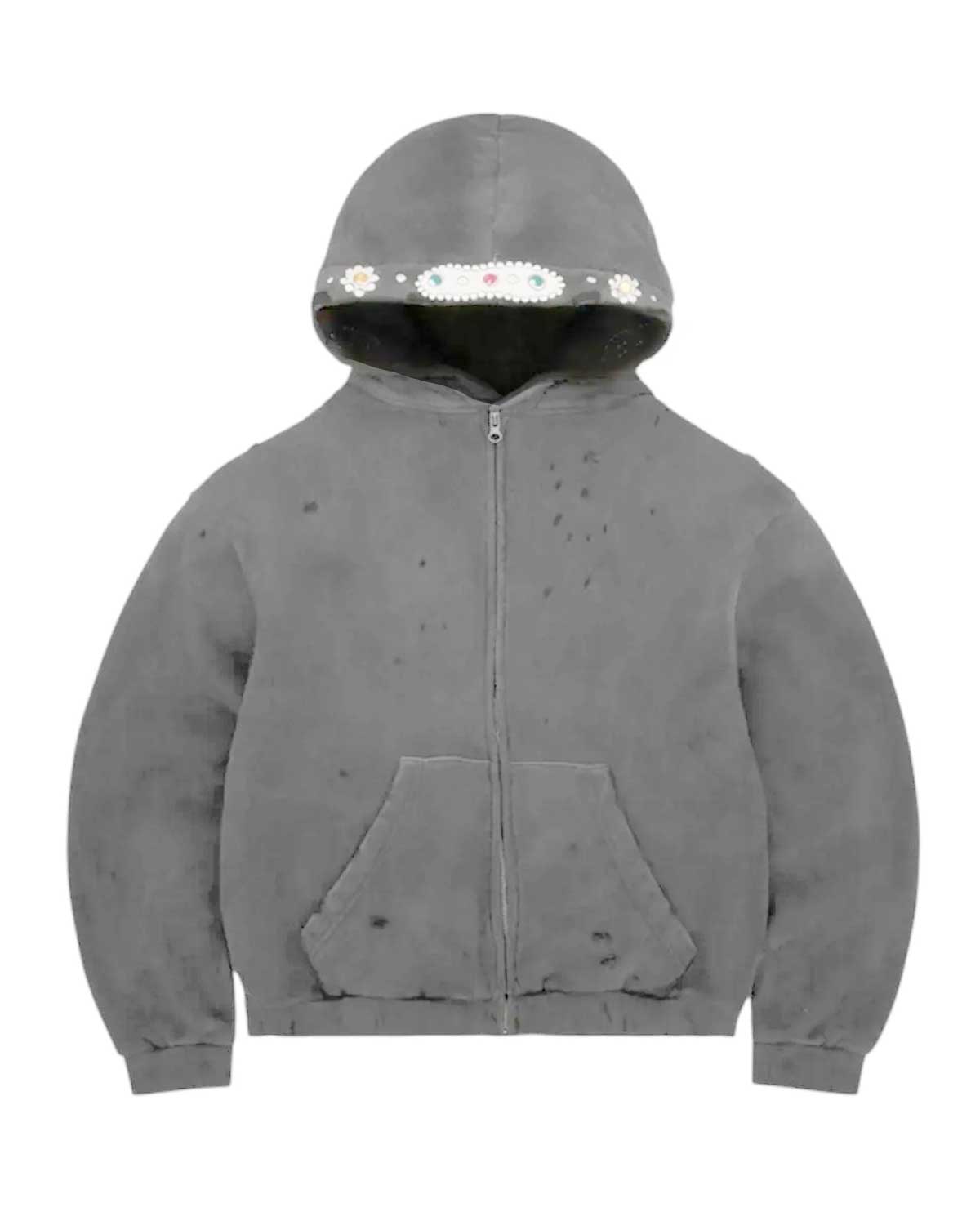 Bravest Studios Sapphire Zip Up Hoodie Grey