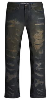 LOST SHDWS DSTROY WAXED DENIM PANT (BLACK)