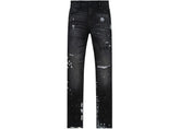 RtA Clayton Distressed Charcoal Paint Jean Black
