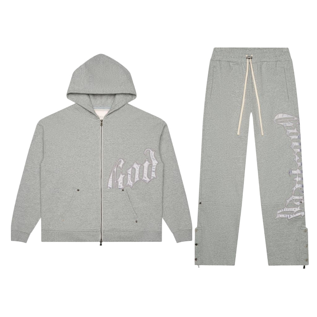 GODSPEED OG Logo V2 Sweatsuit Grey/Silver Satin