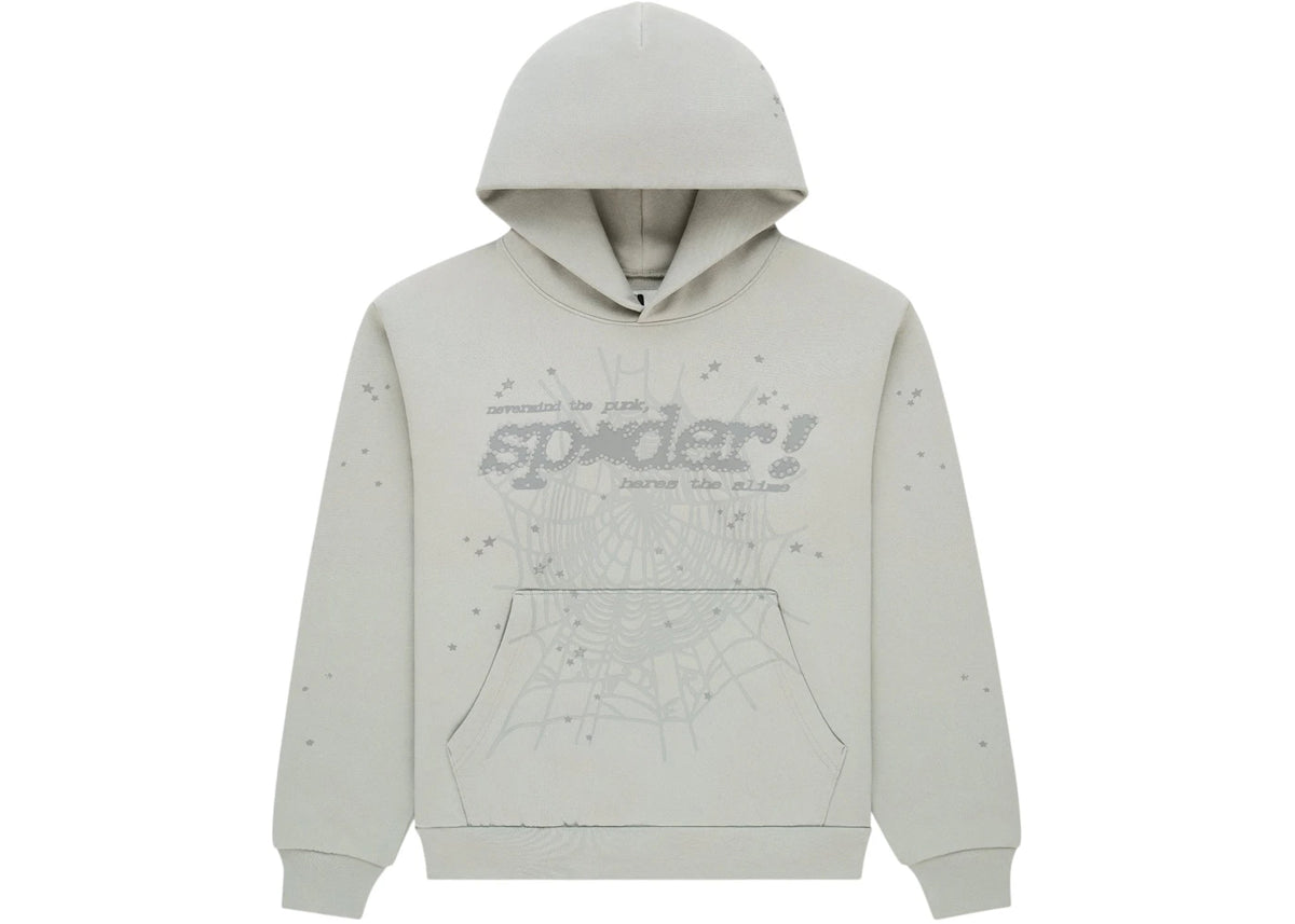 Sp5der Tonal Punk V2 Hoodie Sport Grey