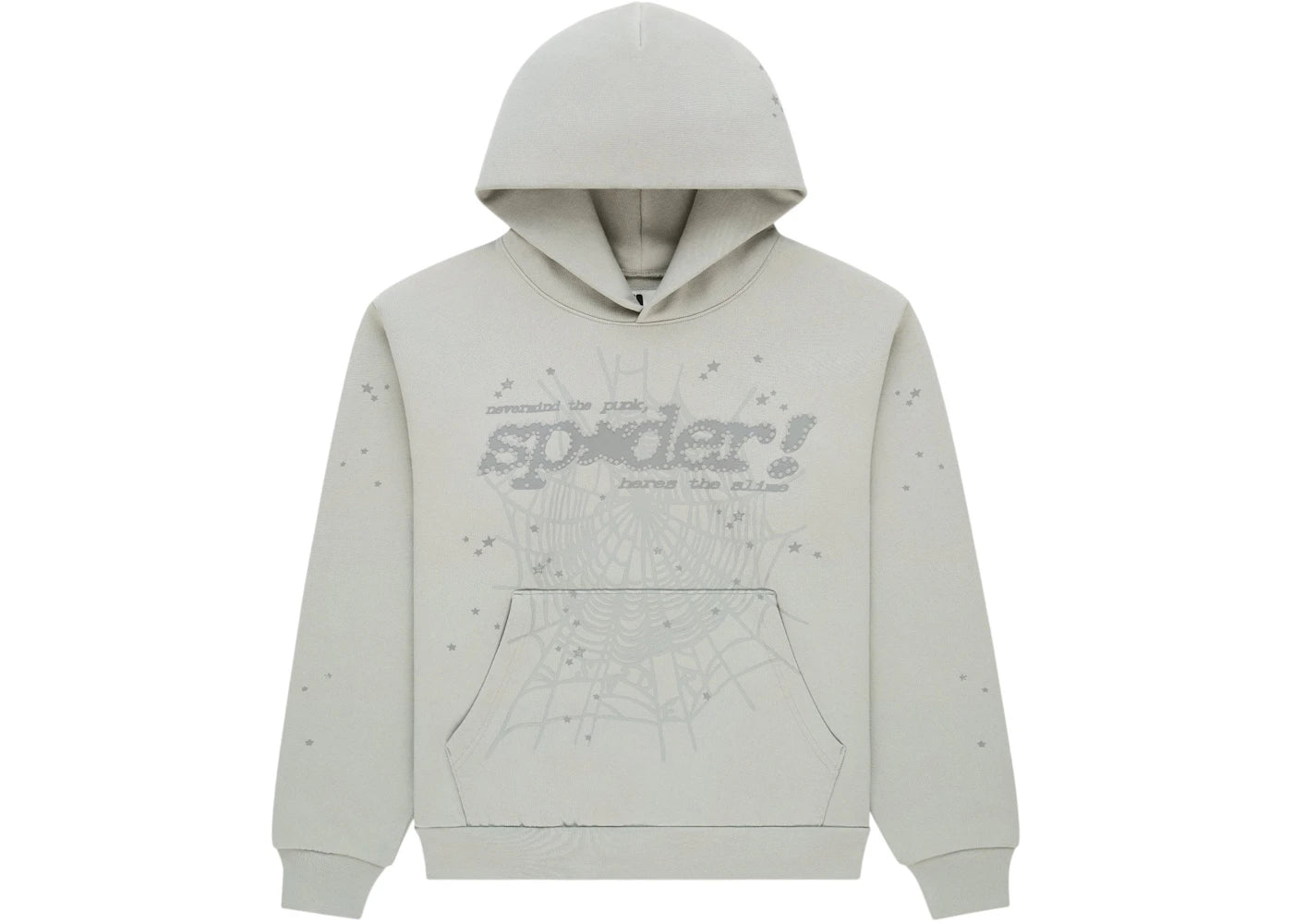 Sp5der Tonal Punk V2 Hoodie Sport Grey