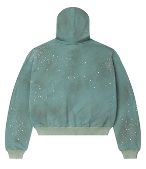 Vale Forever Bank Rhinestone Zip Up Hoodie