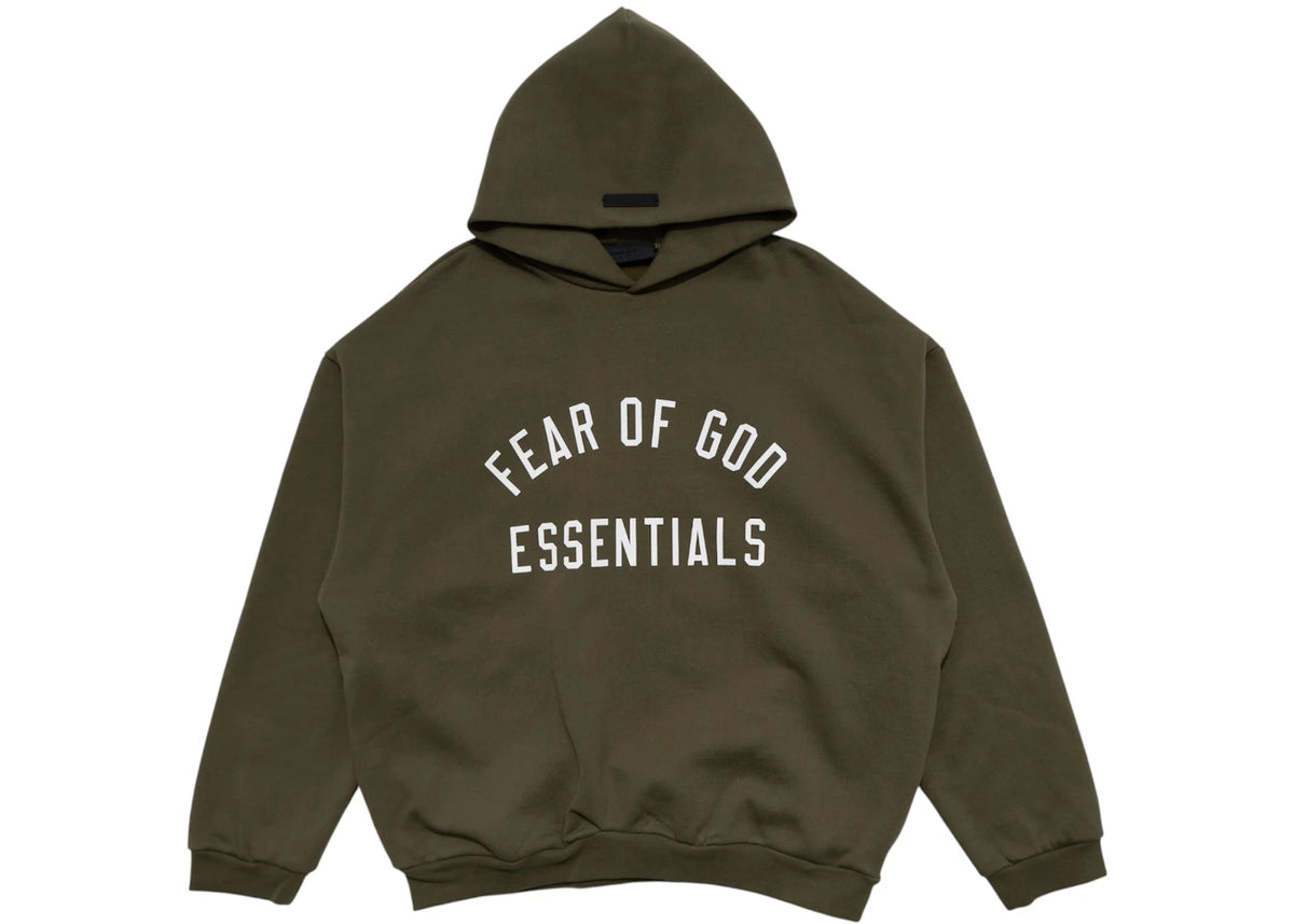 Fear of God Essentials Fleece Hoodie Military