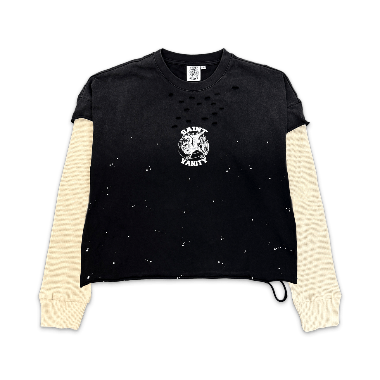 Saint Vanity Cutoff Thermal Tee Black