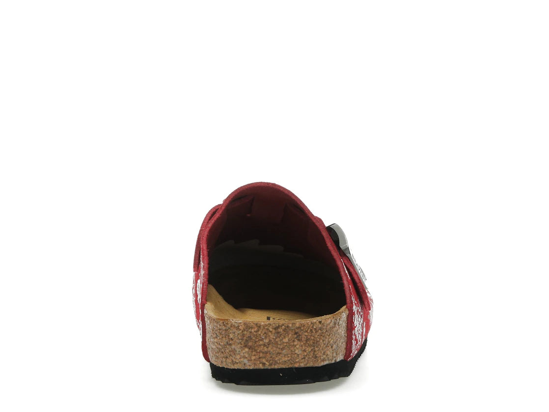 Bravest Studios Suede Paisley Clogs Burgundy