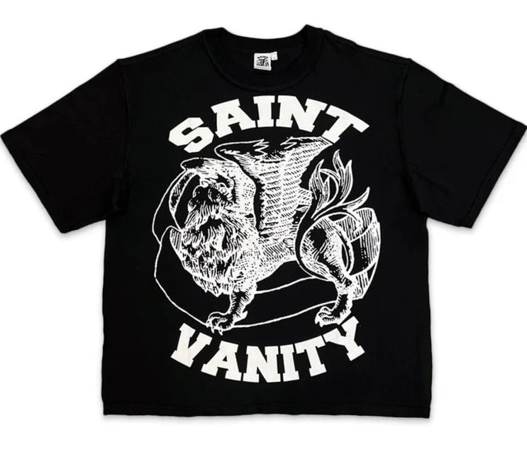 Saint Vanity Griffin Tee Black White