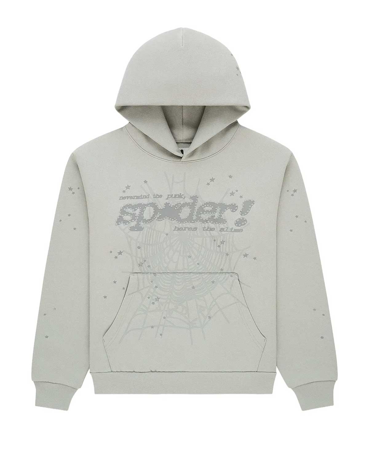 Sp5der Tonal P*nk V2 Hoodie Sport Grey