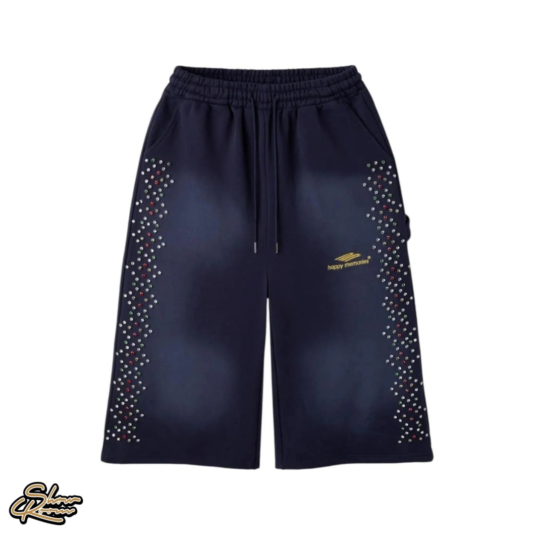 HMDD Crystal Quarter Shorts Black